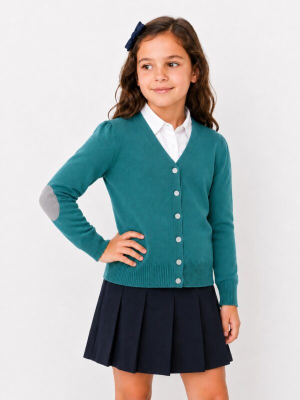 Cardigan verde fete DORINA 5-16 ani