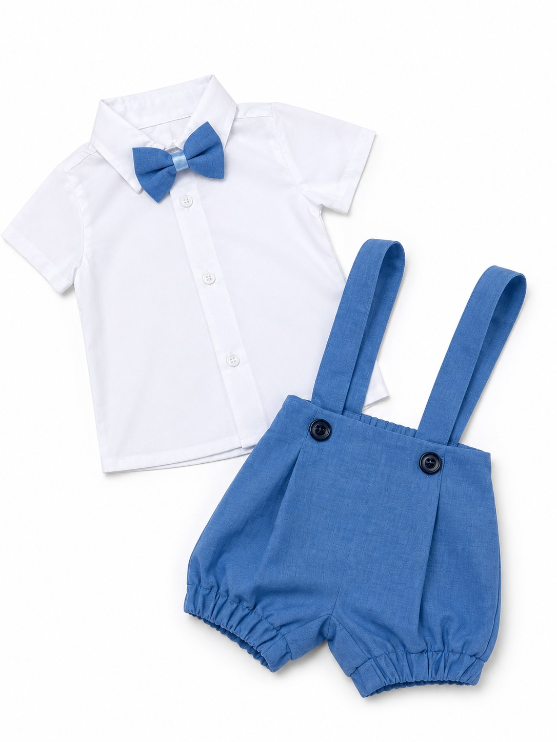 Costum botez baieti de vara ALEX albastru inchis 2