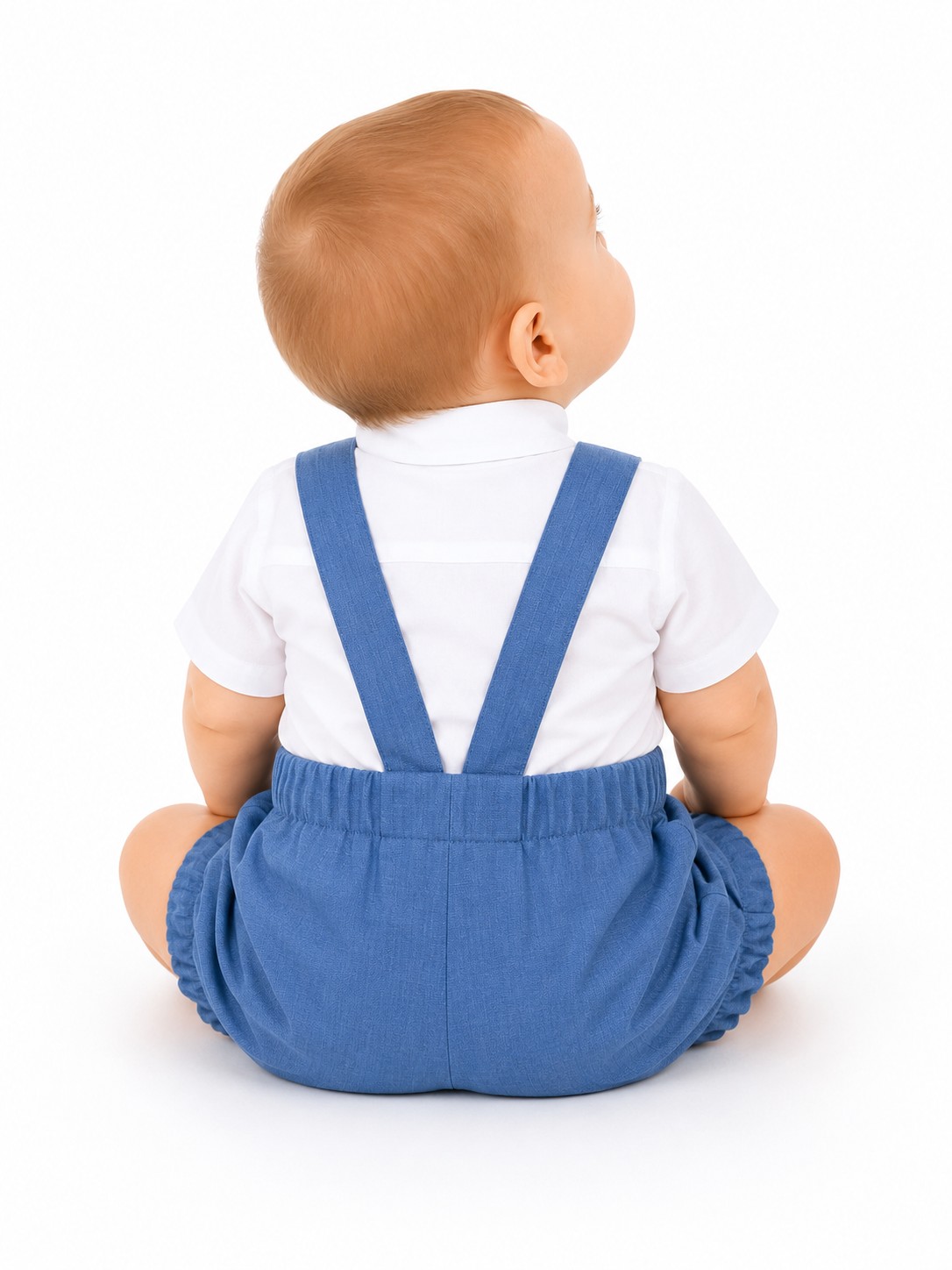 Costum botez baieti de vara ALEX albastru inchis