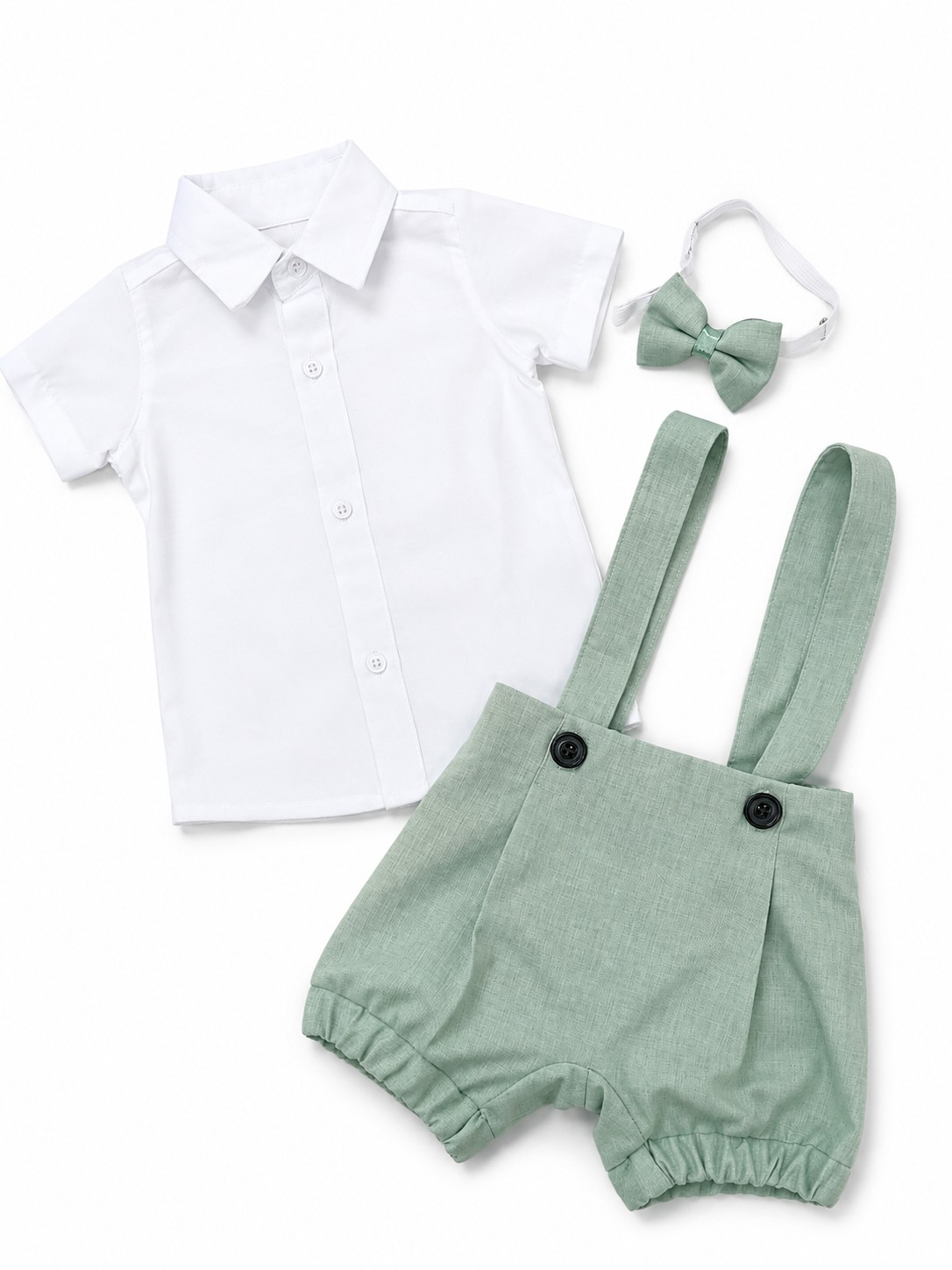 Costum botez baieti de vara ALEX verde menta 3