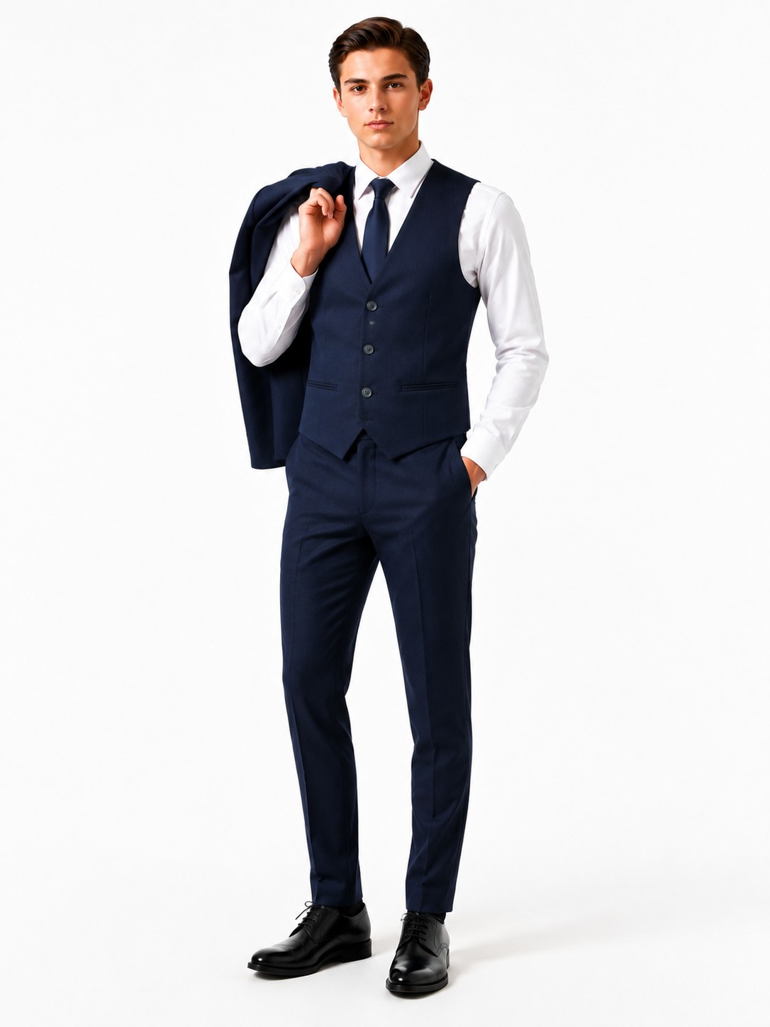 Costum elegant bleumarin băieți CAIUS 12-16 ani 3
