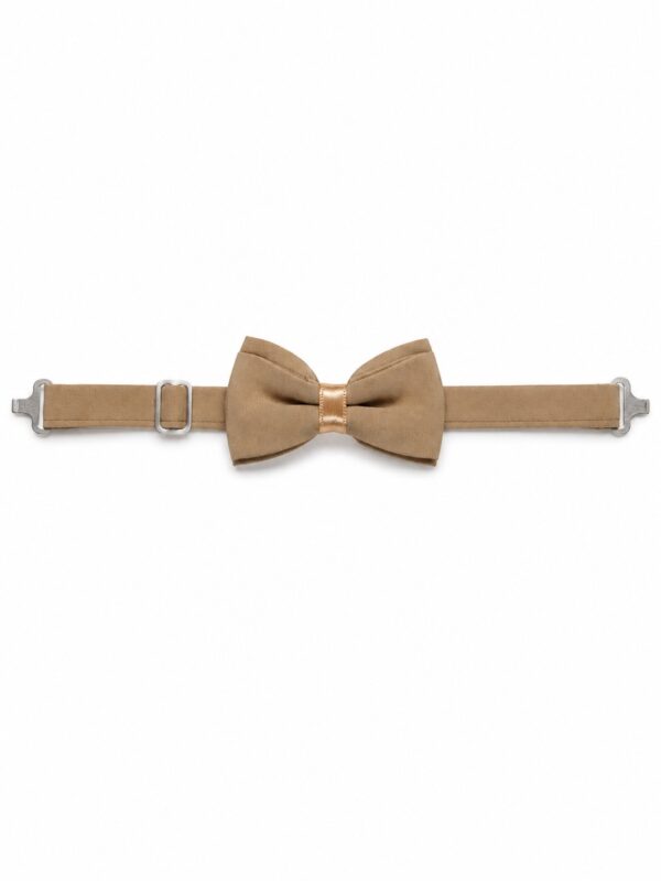 Papion dublu baieti bej elegant