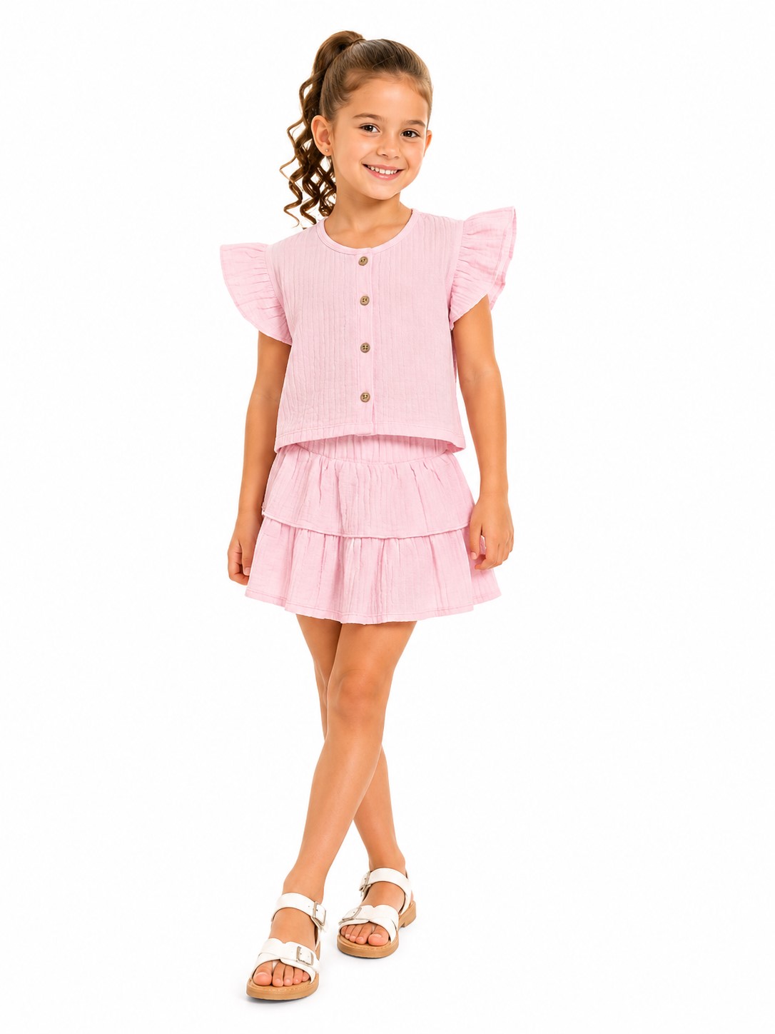 compleu de vara fete Lili roz