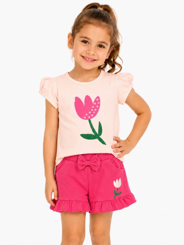 Compleu vara fete TULIP fucsia