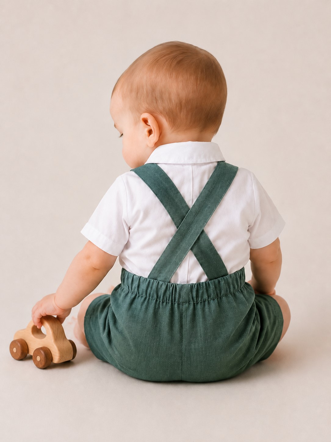 costum botez vara baieti Catalin verde1