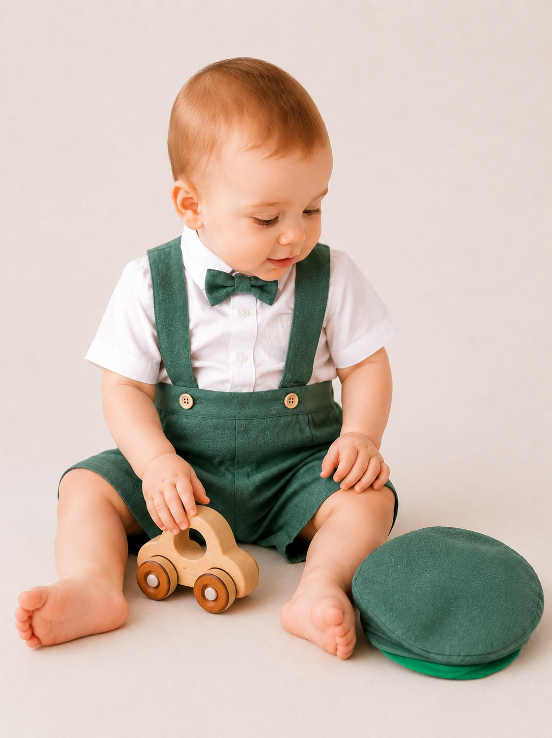 costum botez vara baieti Catalin verde2