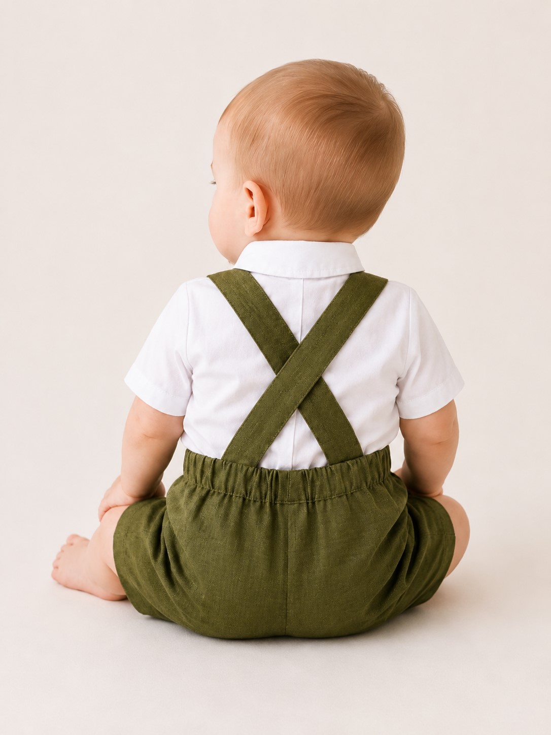 costum botez vara baieti Catlin verde olive3
