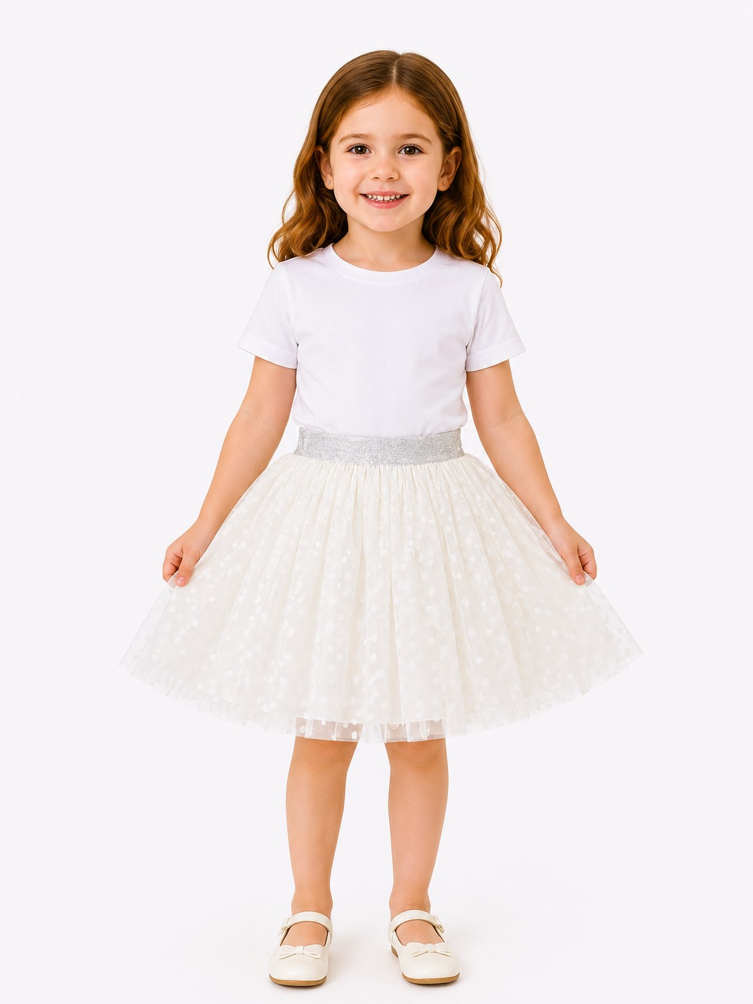 fusta tulle fete ivory ANIA1