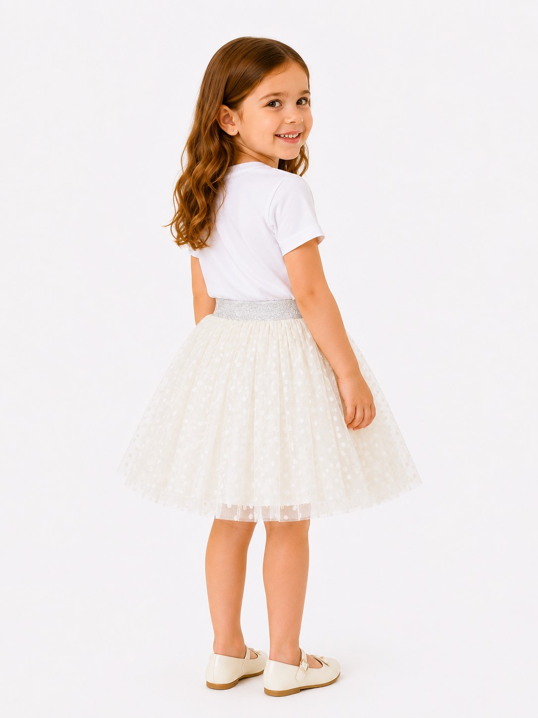 fusta tulle fete ivory ANIA2
