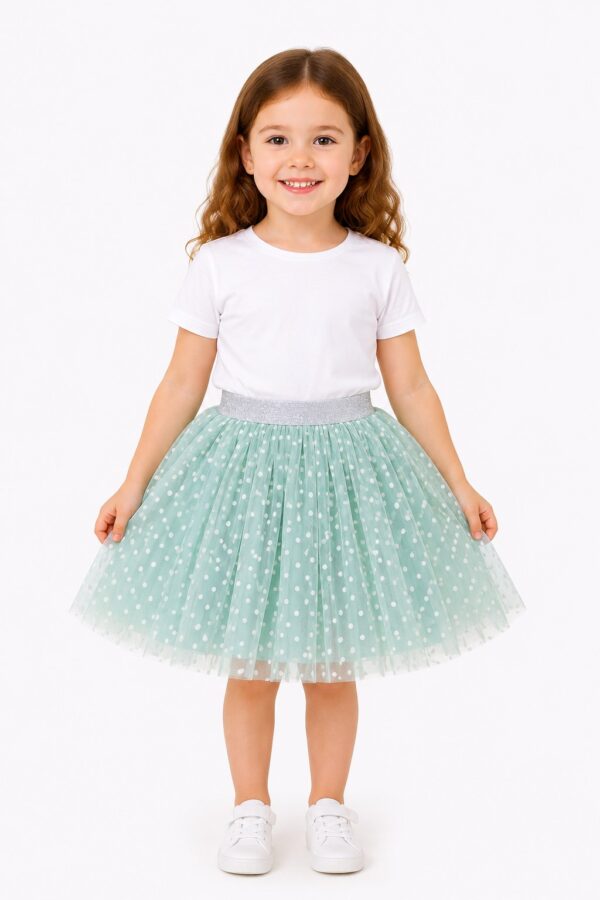 Fusta tull fete verde menta ANIA