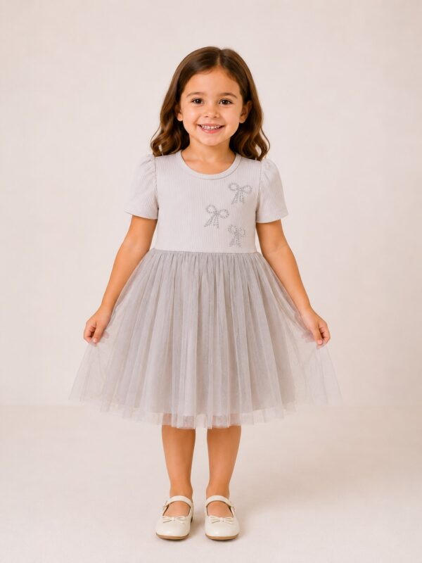 Rochie bej bumbac fete BLOSSOM