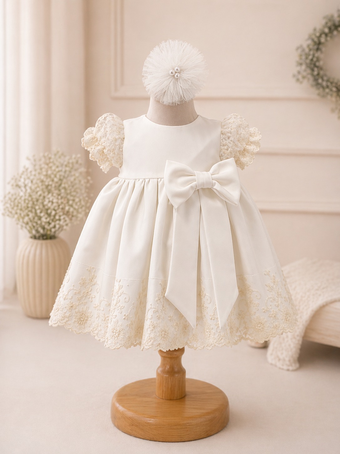 rochie botez fete Iza crem1