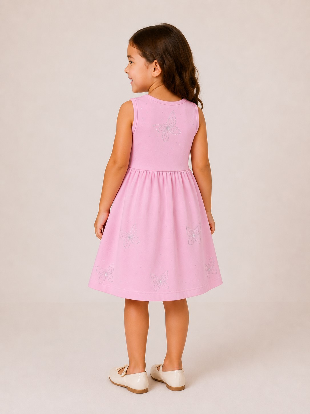 rochie bumbac fete CANDY roz2