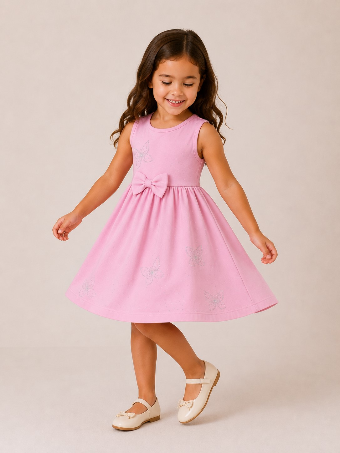 rochie bumbac fete CANDY roz3