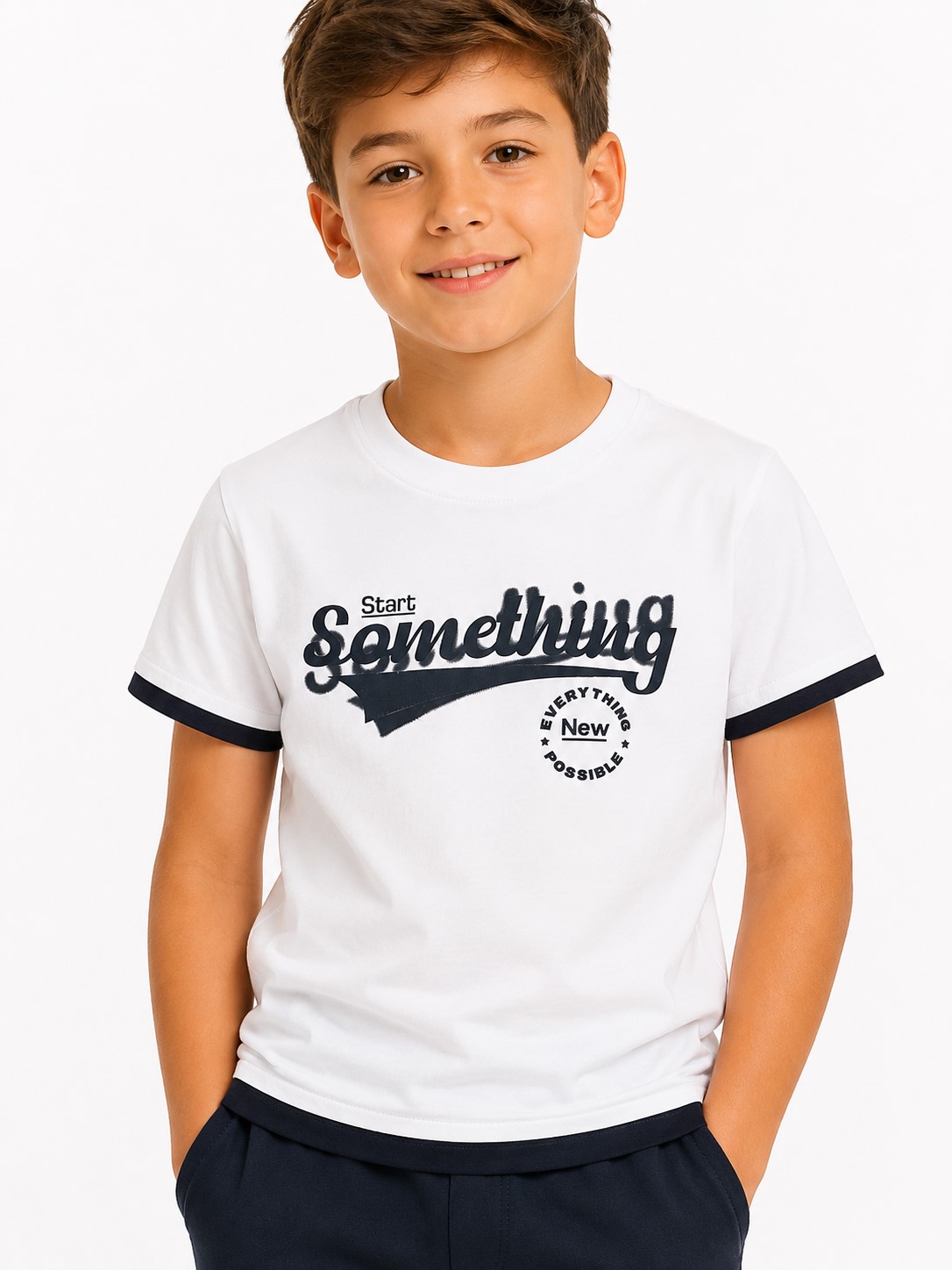 tricou baieti something negru (2)