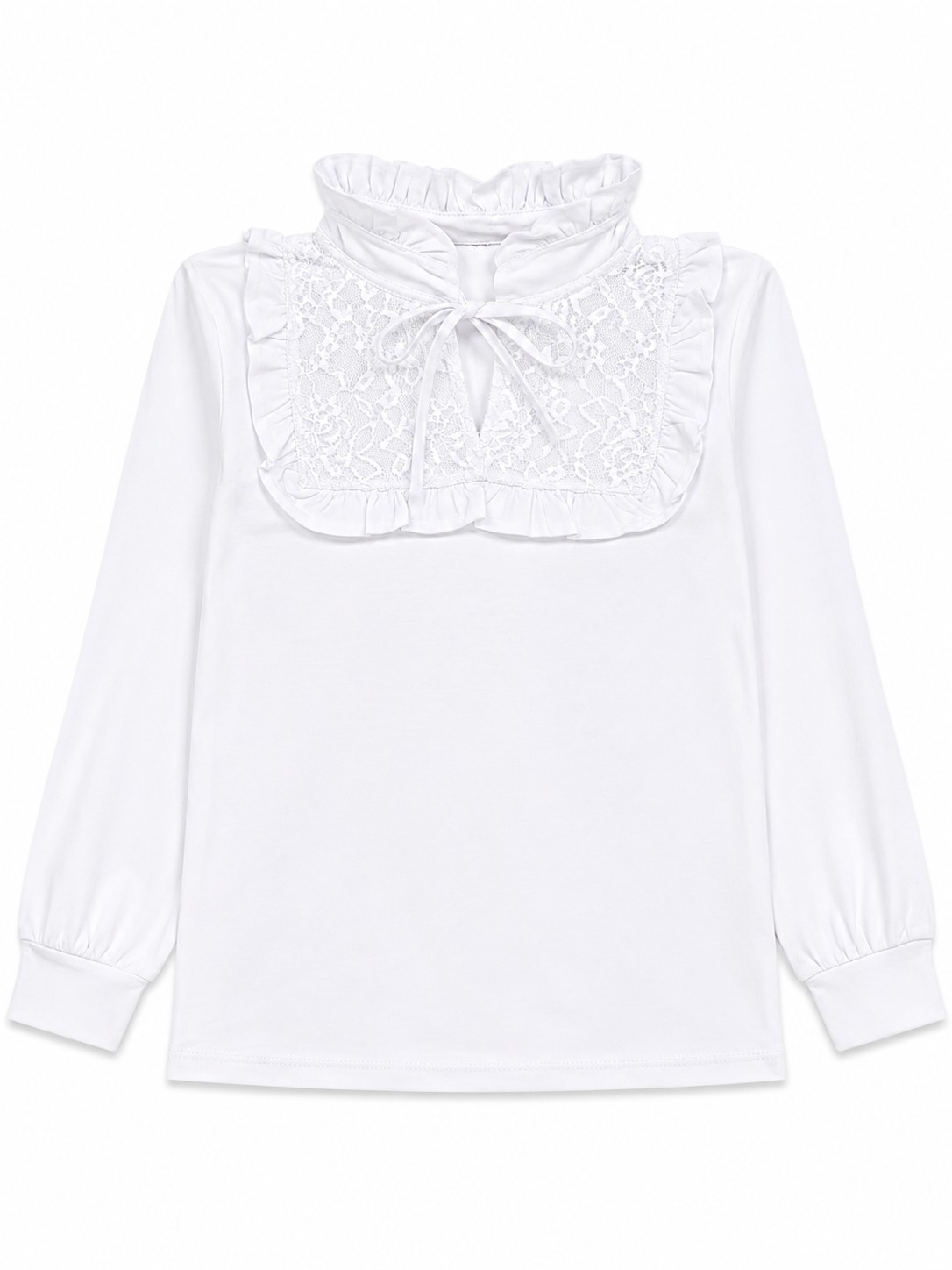 Bluza alba eleganta fete dantela MIRA 2
