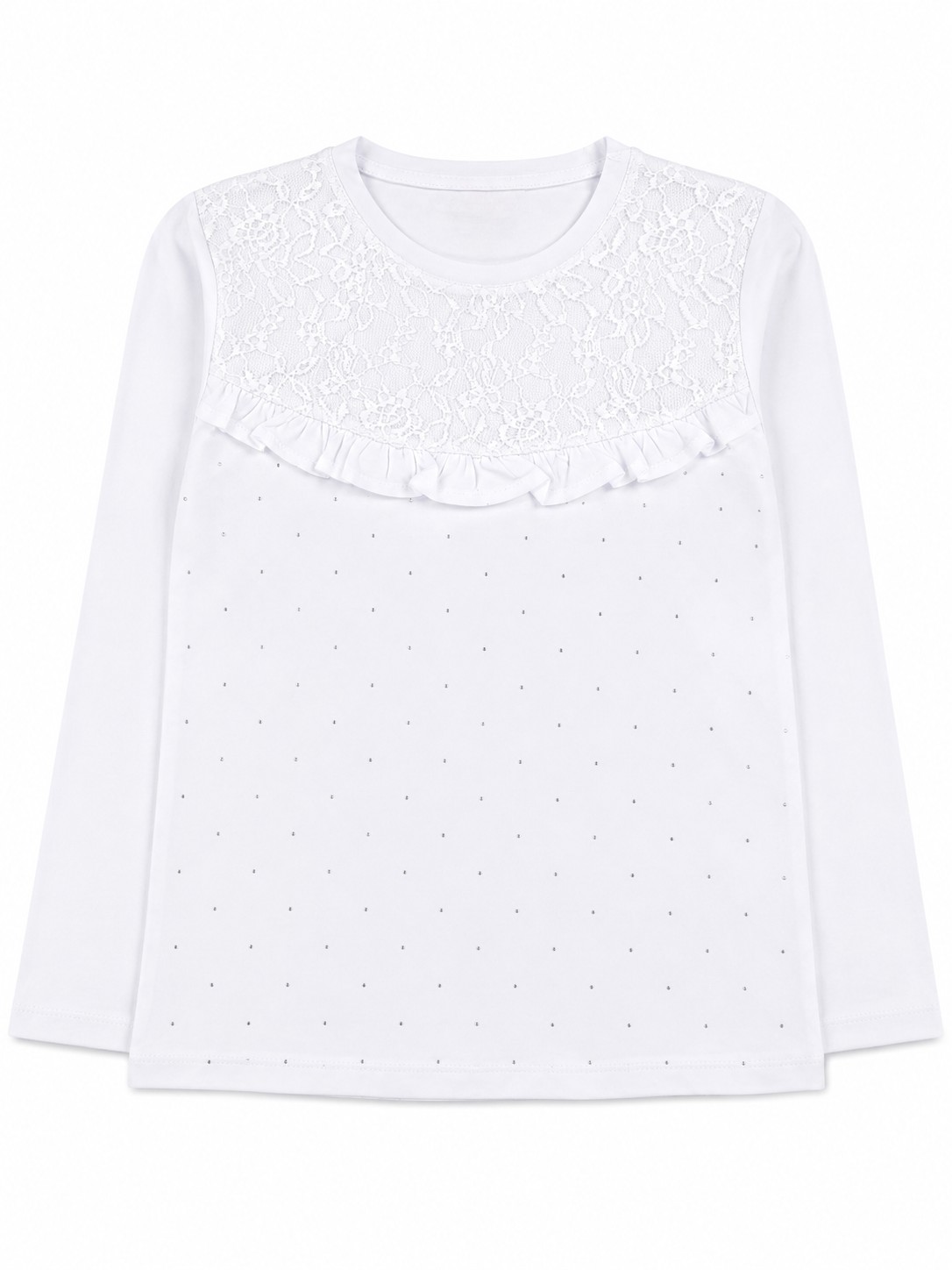 Bluza alba eleganta fete pietricele MIRIAM