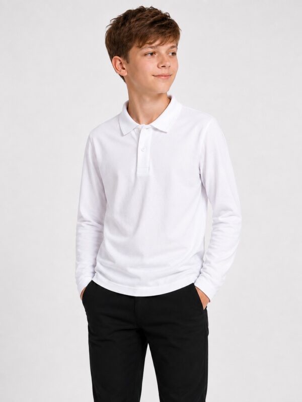 Bluza polo baieti REMUS alb