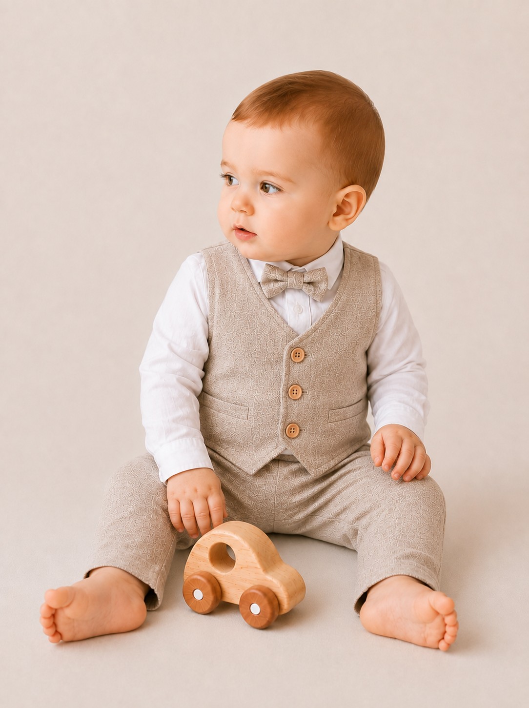 Costum botez baieti VICTOR bej 2