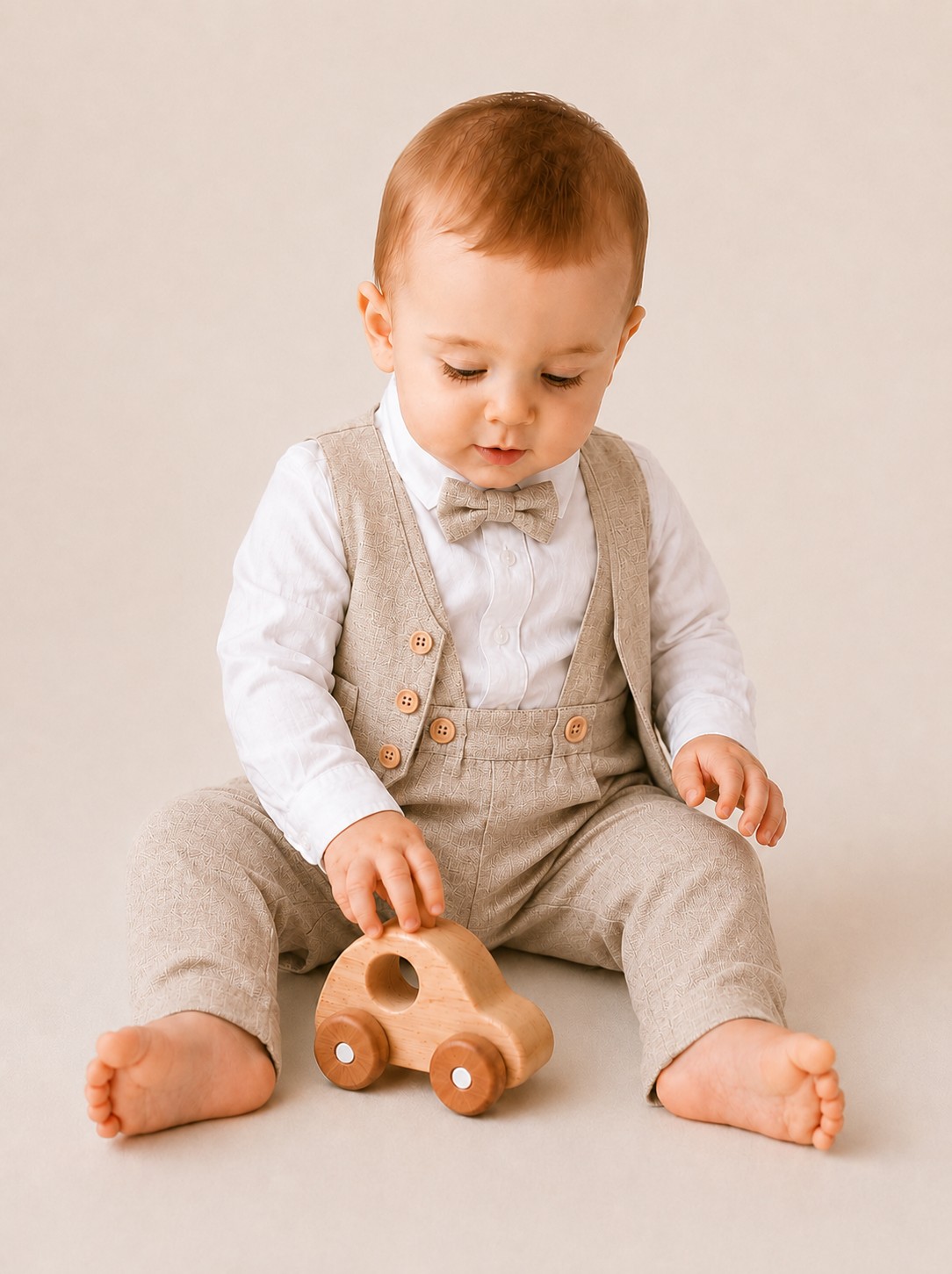 Costum botez baieti VICTOR bej 3