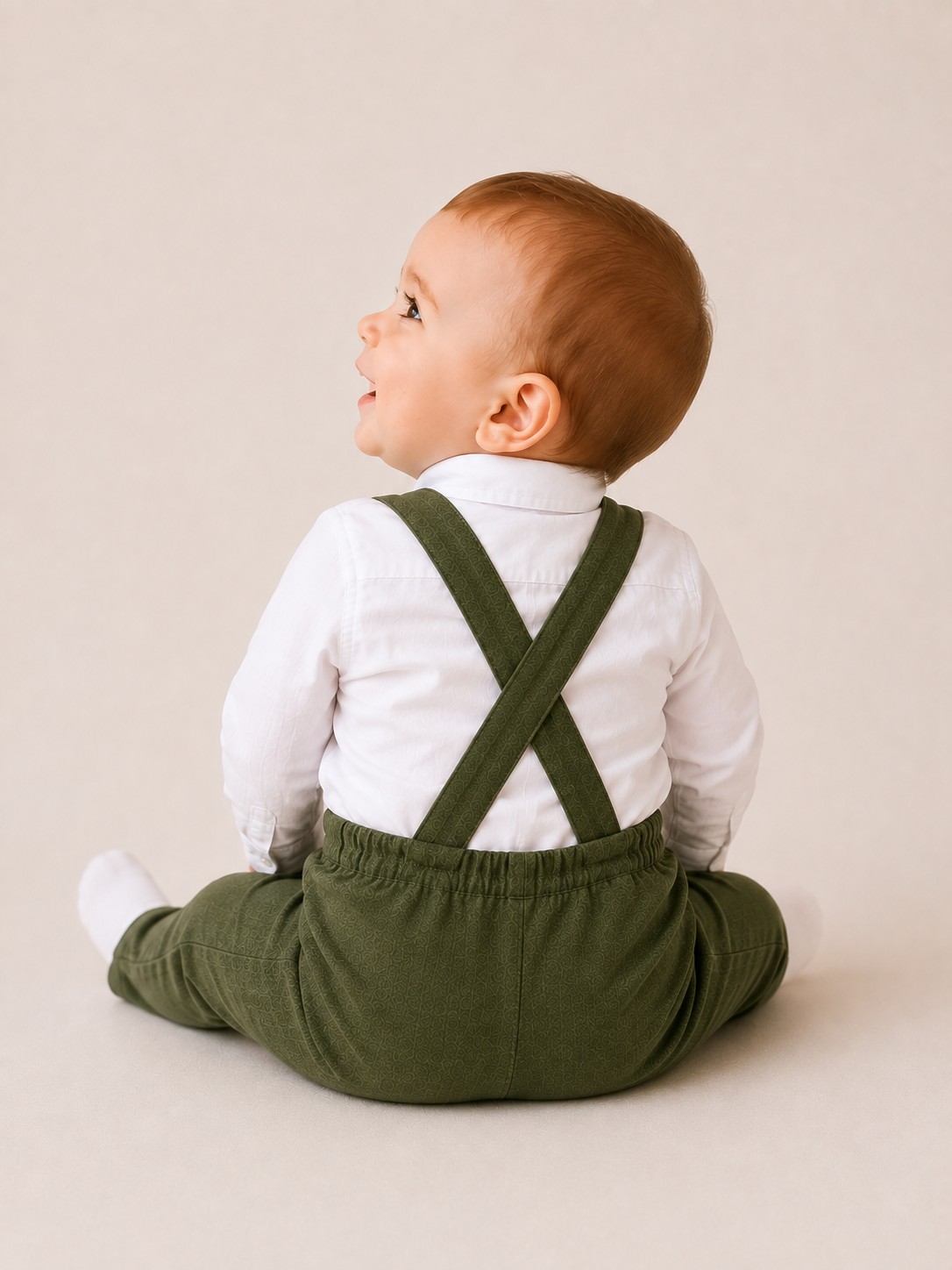 Costum botez baieti VICTOR verde olive 2