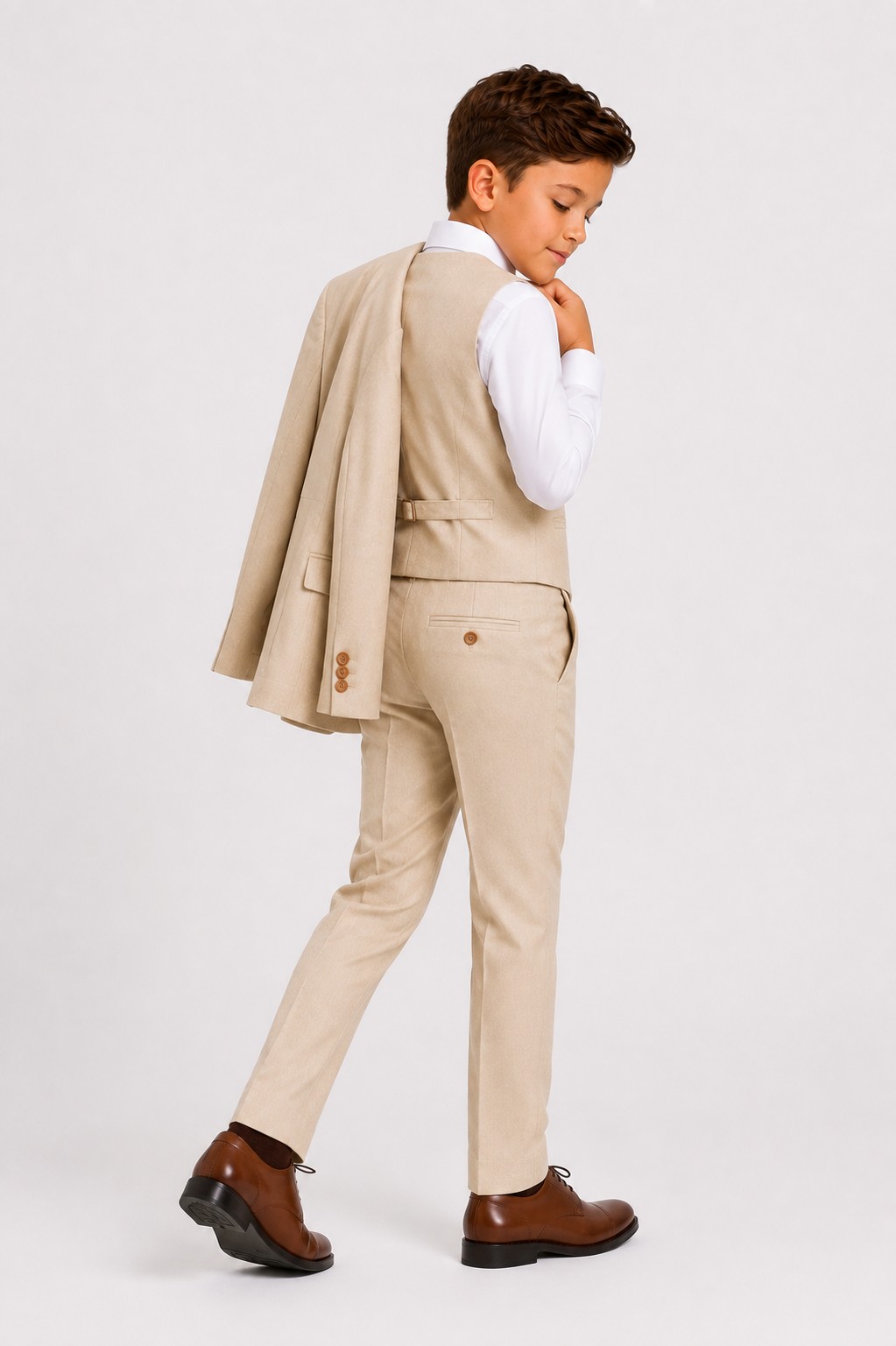 Costum elegant băieți 3-12 ani ELIAS bej 2