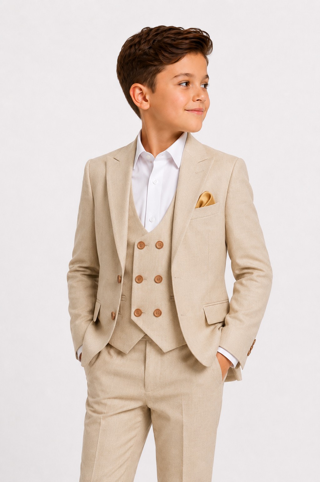 Costum elegant băieți 3-12 ani ELIAS bej