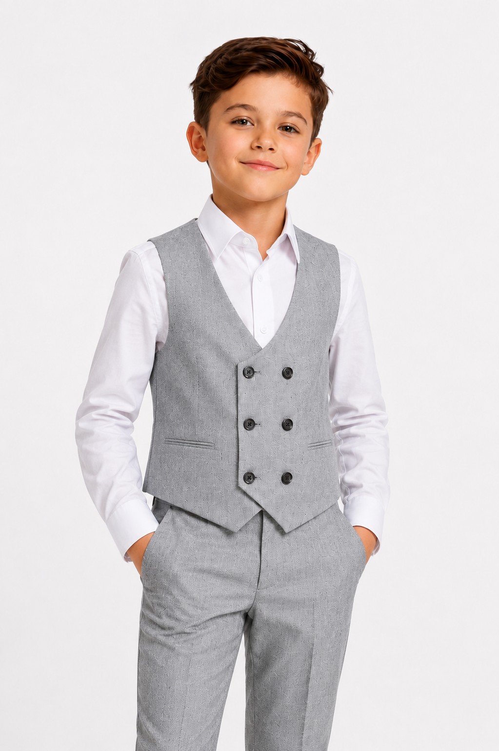 Costum elegant băieți 3-12 ani ELIAS gri 4