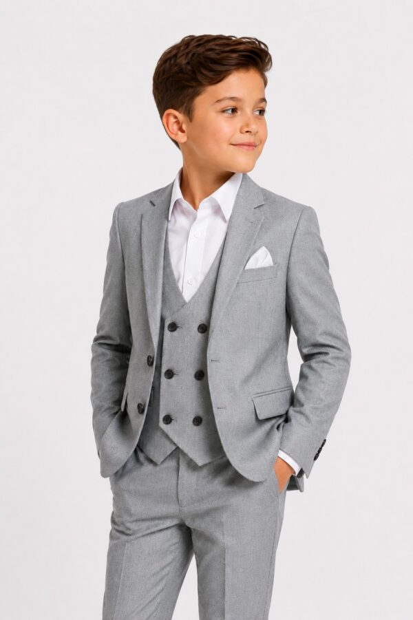 Costum elegant băieți 3-12 ani ELIAS gri