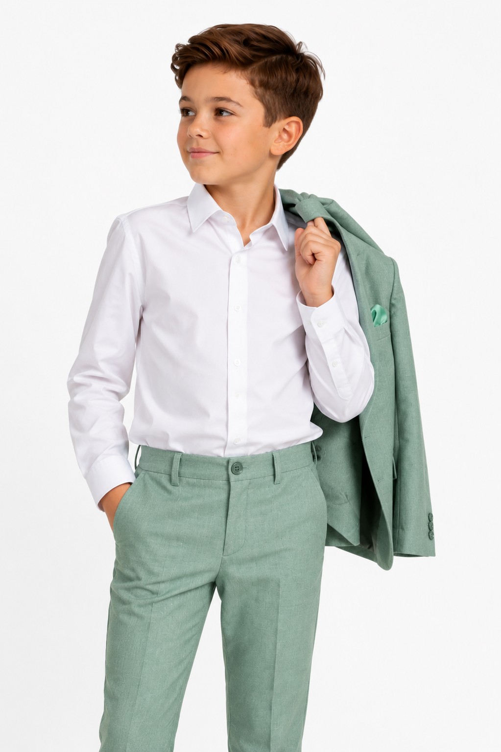 Costum elegant băieți 3-12 ani ELIAS verde menta 22