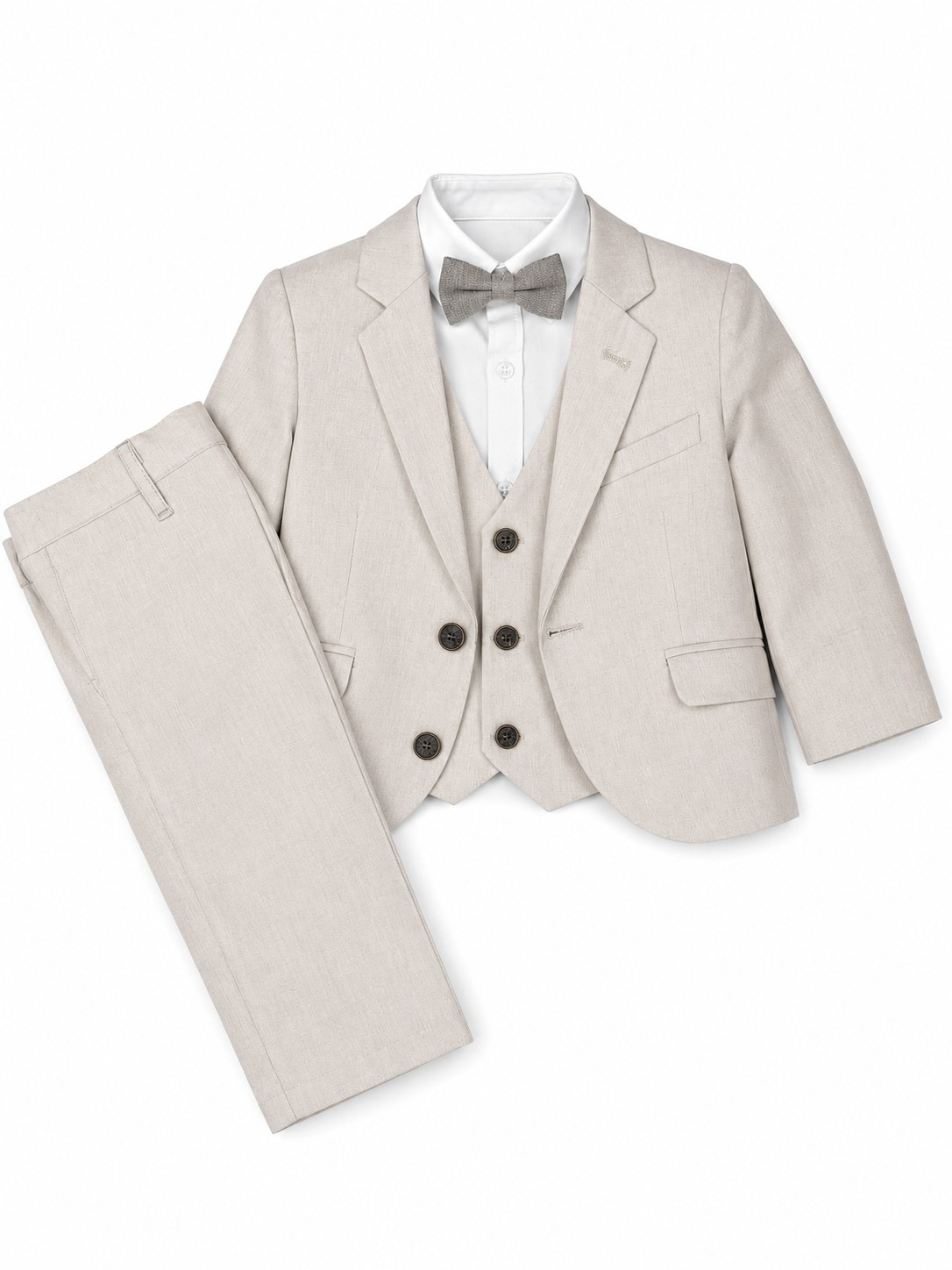 Costum elegant baieti MANU bej 3