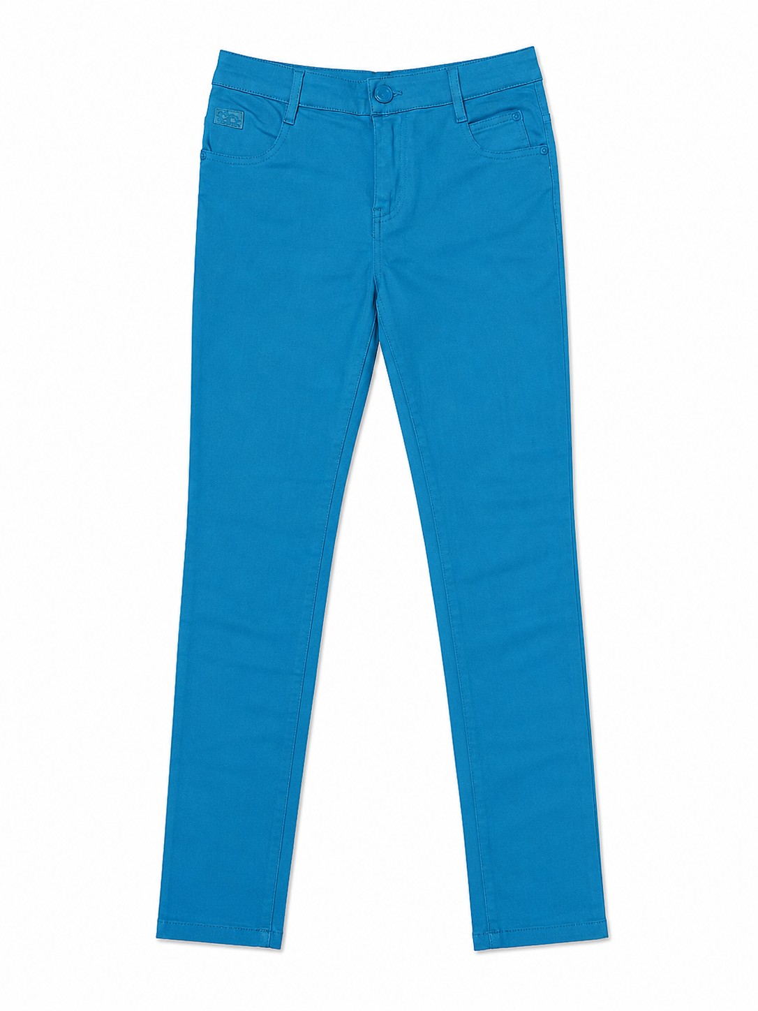 Pantaloni fete turcoaz casual 3