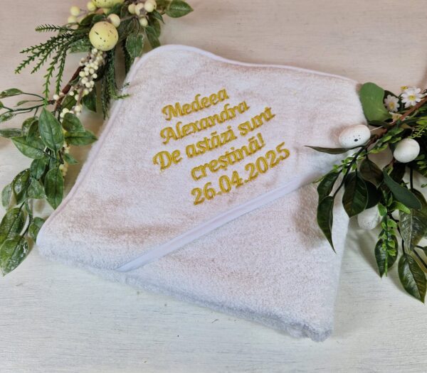 Prosop botez bebe personalizat brodat