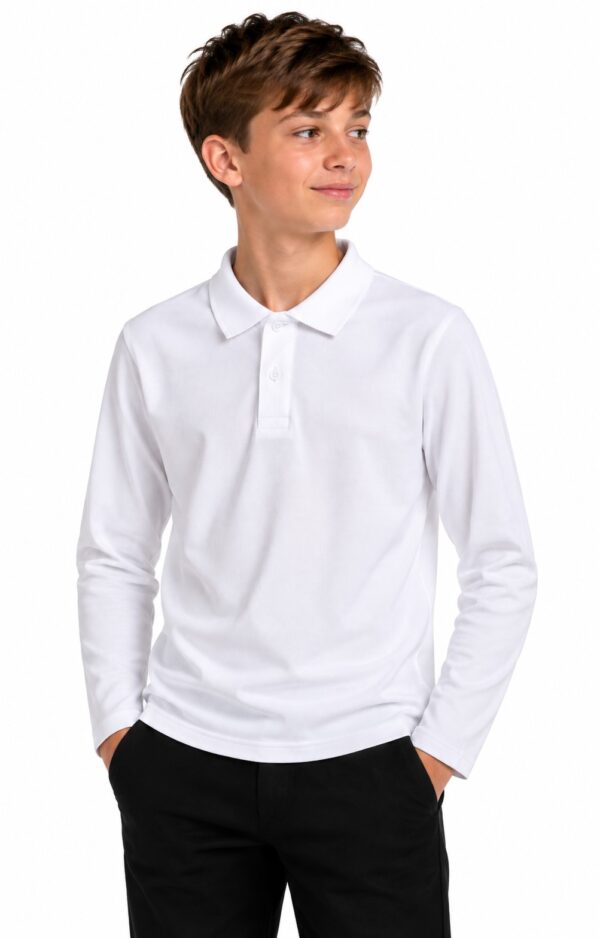 Bluza polo baieti REMUS alb