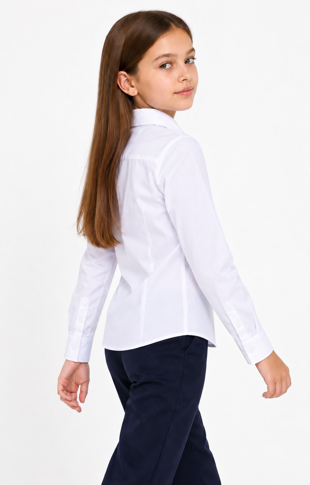 Camasa alba fete LUCIA cu maneca lunga 2