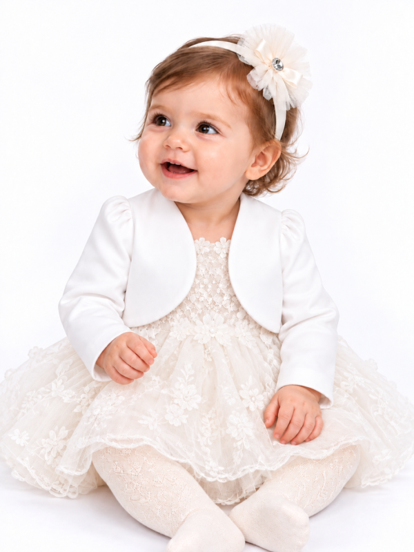 Bolero elegant alb fete Iulia