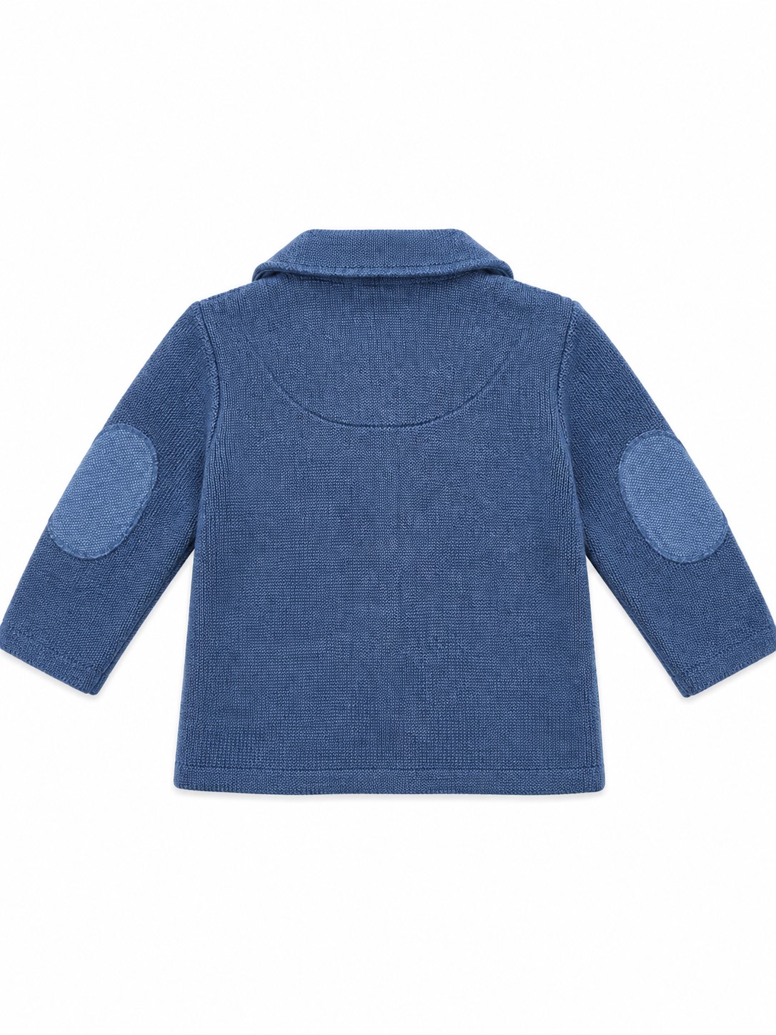 Sacou tricotat baieti EDI 0-12 luni blue blug