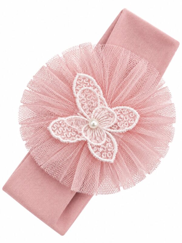 Bentita botez fete tulle roz fluturas
