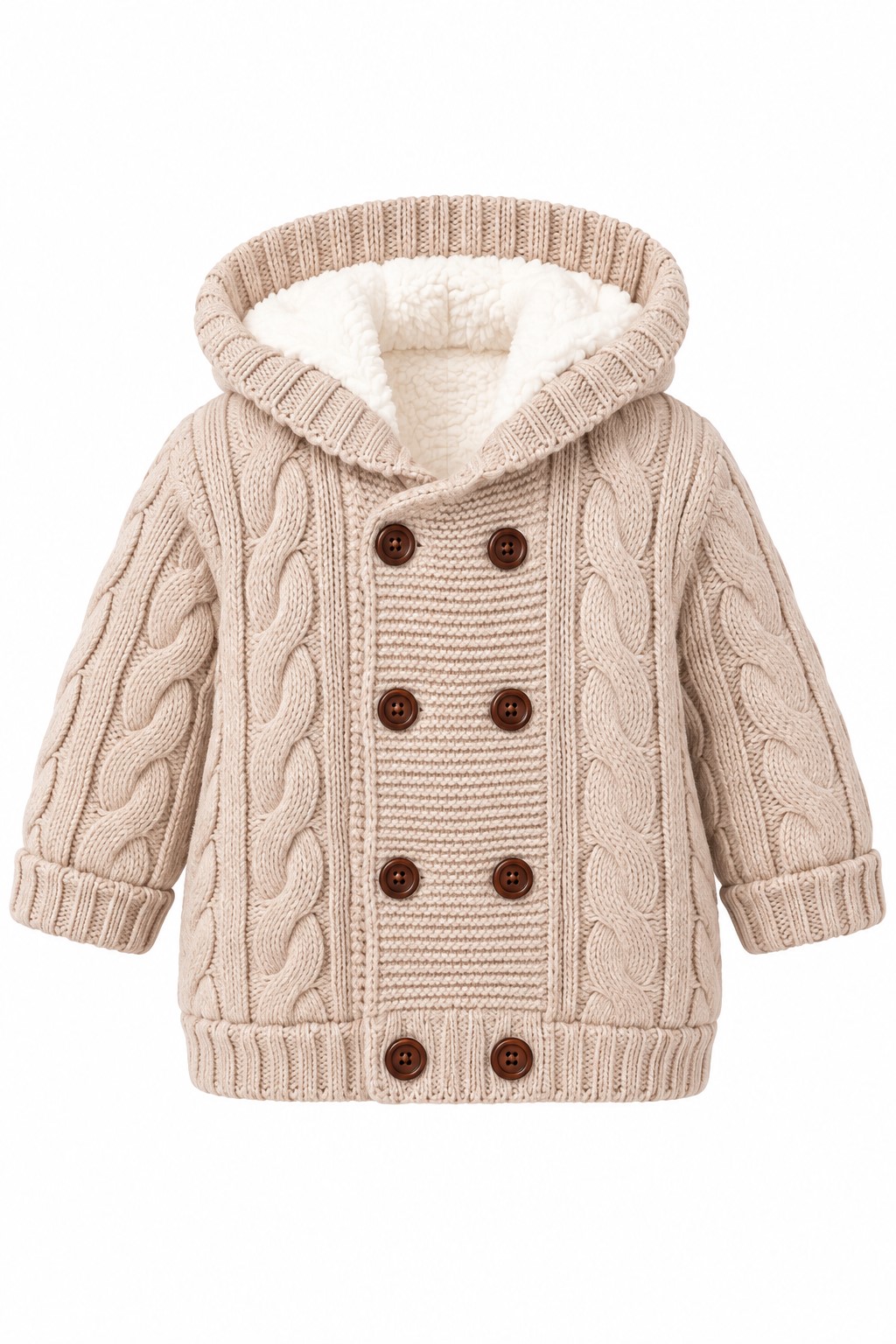 cardigan tricotat imblanit bebelusi bej