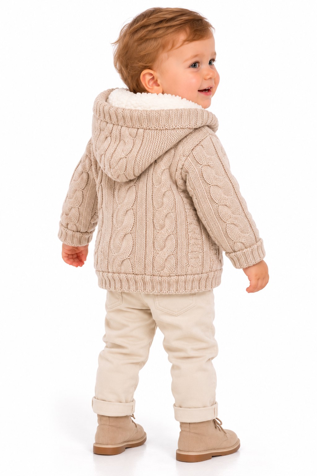 cardigan tricotat imblanit bebelusi bej2