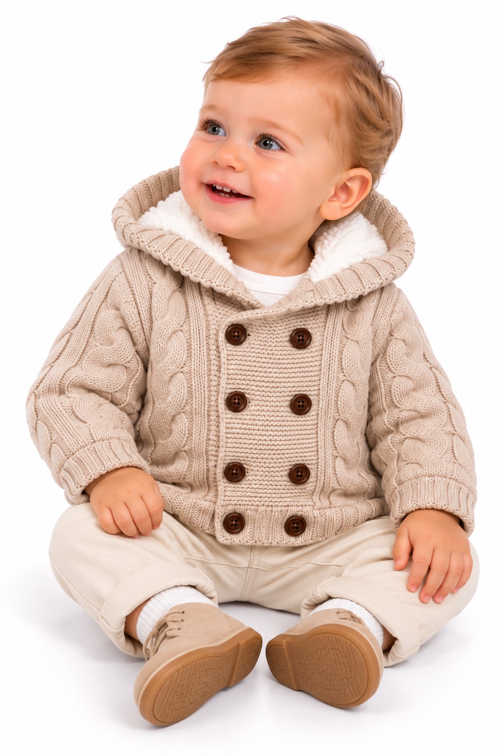 cardigan tricotat imblanit bebelusi bej3