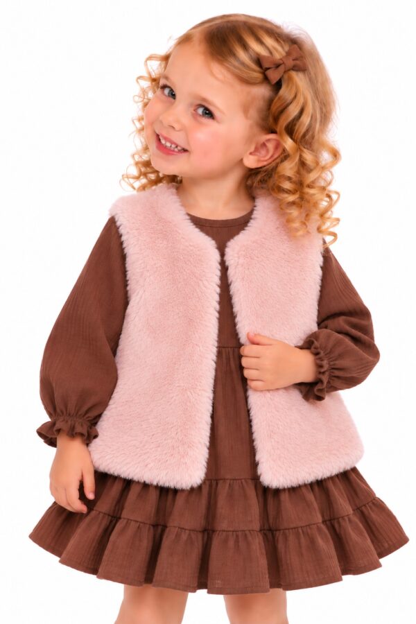 Veste blanita fete roz prafuit 2-13 ani