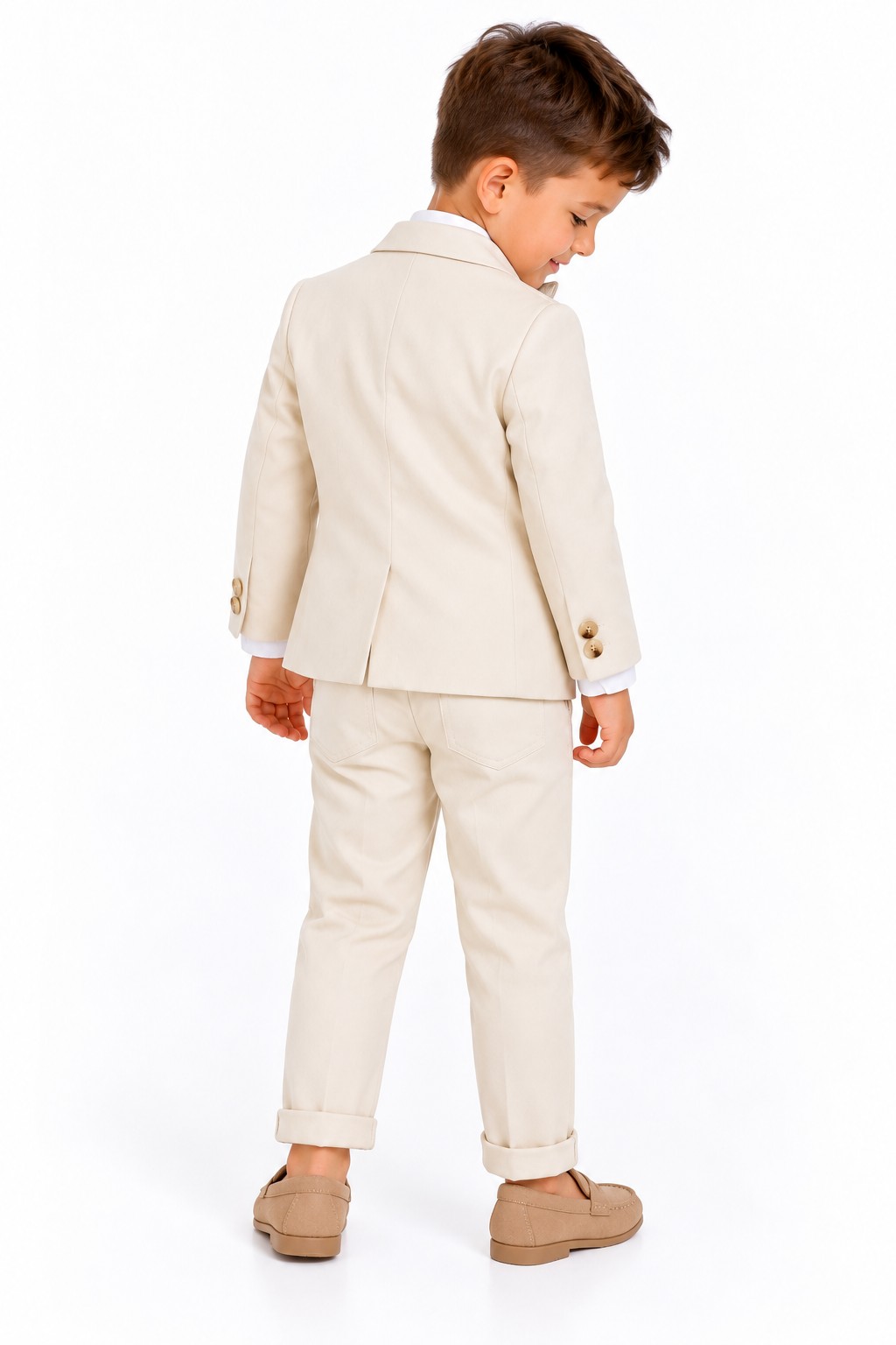 Costum elegant băieți 2-5 ani MARIUS bej deschis 2