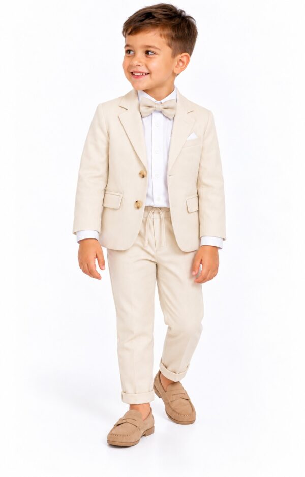 Costum elegant băieți 2-5 ani MARIUS bej deschis