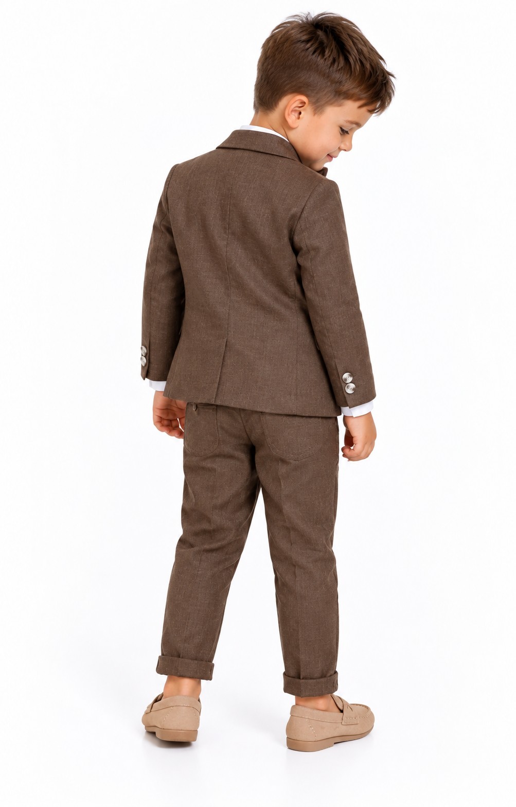 Costum elegant băieți 2-5 ani MARIUS maro 3