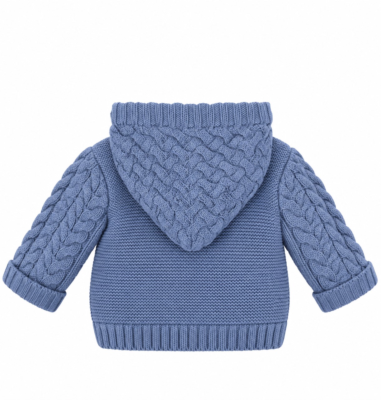 cardigan tricotat imblanit bebelusi blue LUCA4