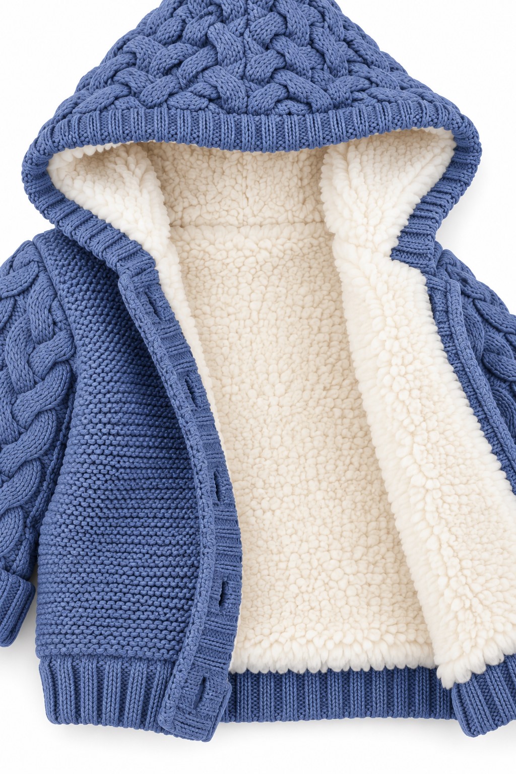 cardigan tricotat imblanit bebelusi blue LUCA5
