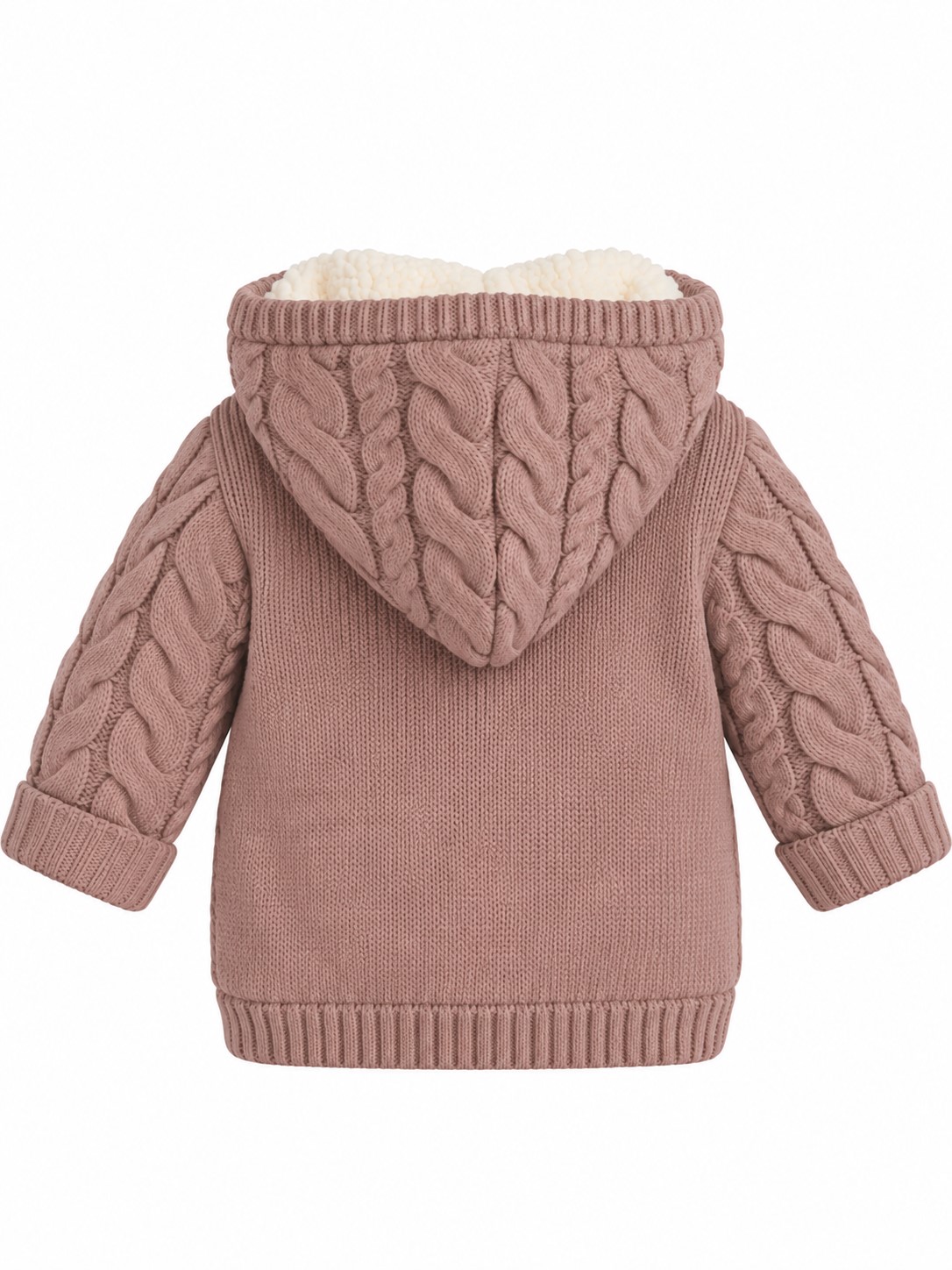 cardigan tricotat imblanit fetite caramiziu IMOLA