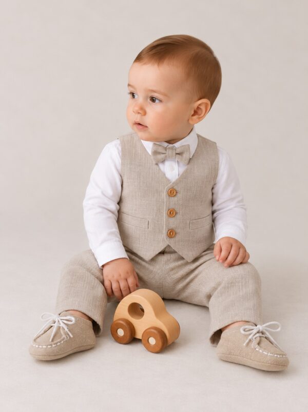 Costum botez baieti CATALIN bej