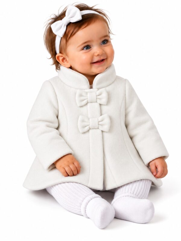Palton botez fete DENISA ivory